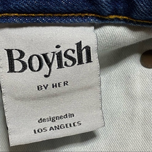 NWT Boyish Tommy High Rise Straight Leg Distressed Boyfriend Jeans Size 27 - Picture 14 of 16